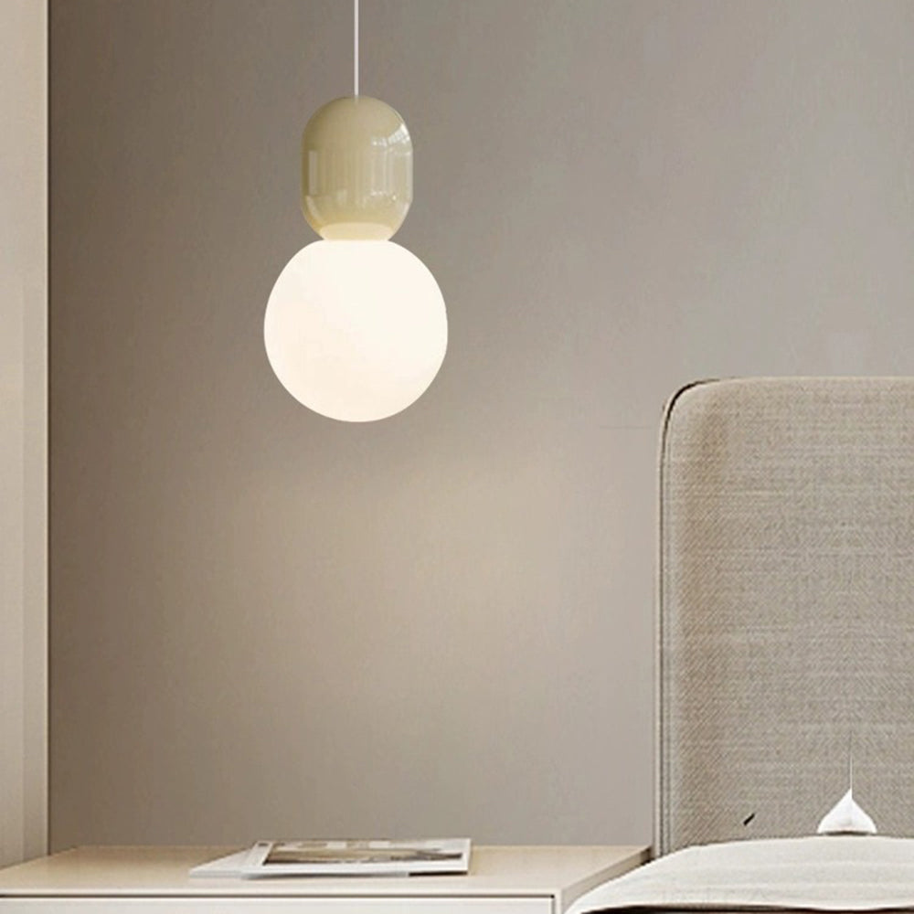Wopamer Modern Minimalist Glass/Metal Pendant Light Dining Room