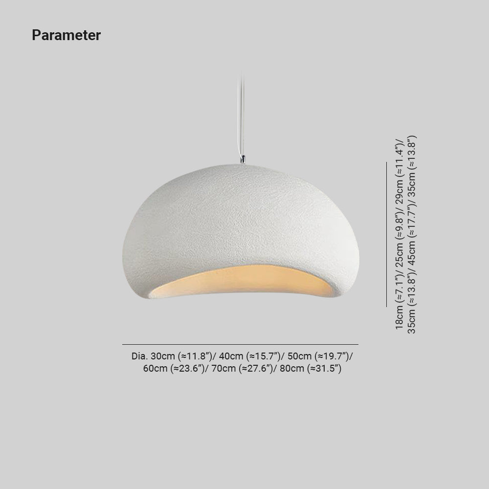 Mavelyn Pendant Light Wabi-Sabi Spherical Cloud-Neutral Decor