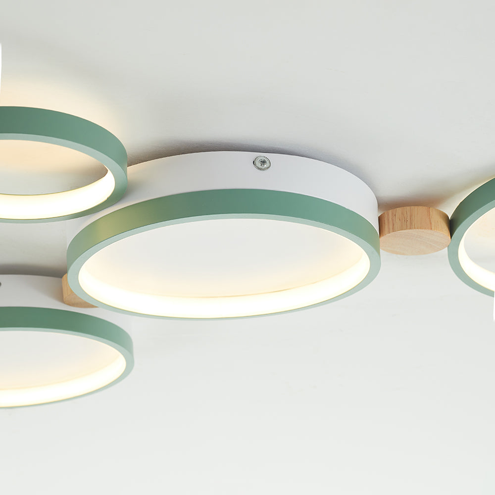 Famitok Round Flush Mount Ceiling Light 3 Colour 3/4/5/6/7 Heads