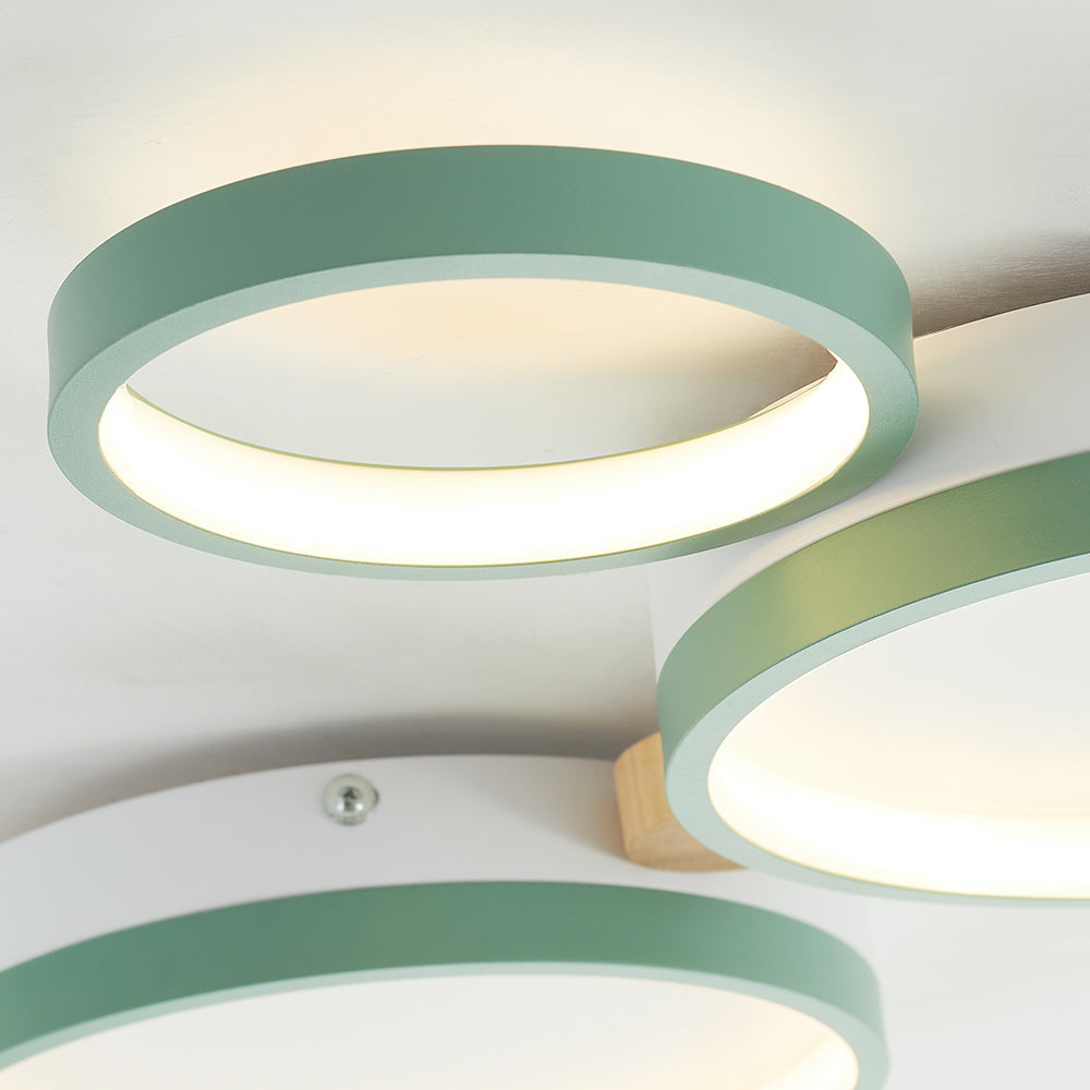 Famitok Round Flush Mount Ceiling Light 3 Colour 3/4/5/6/7 Heads