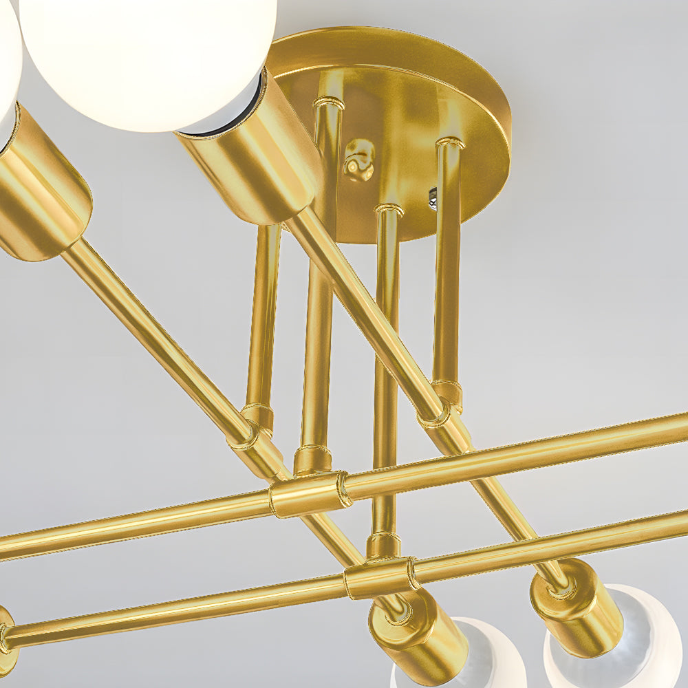 Lunil Modern Flush Mount Ceiling Light, Gold & Black-Neutral Decor