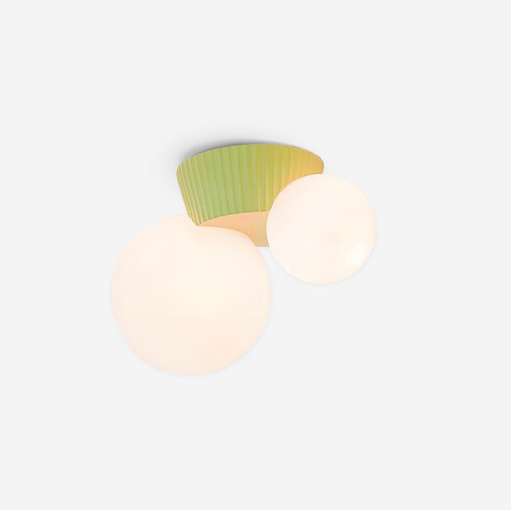Tovae Ceiling Light Playful Asymmetry with Dual Frosted Glass Globes