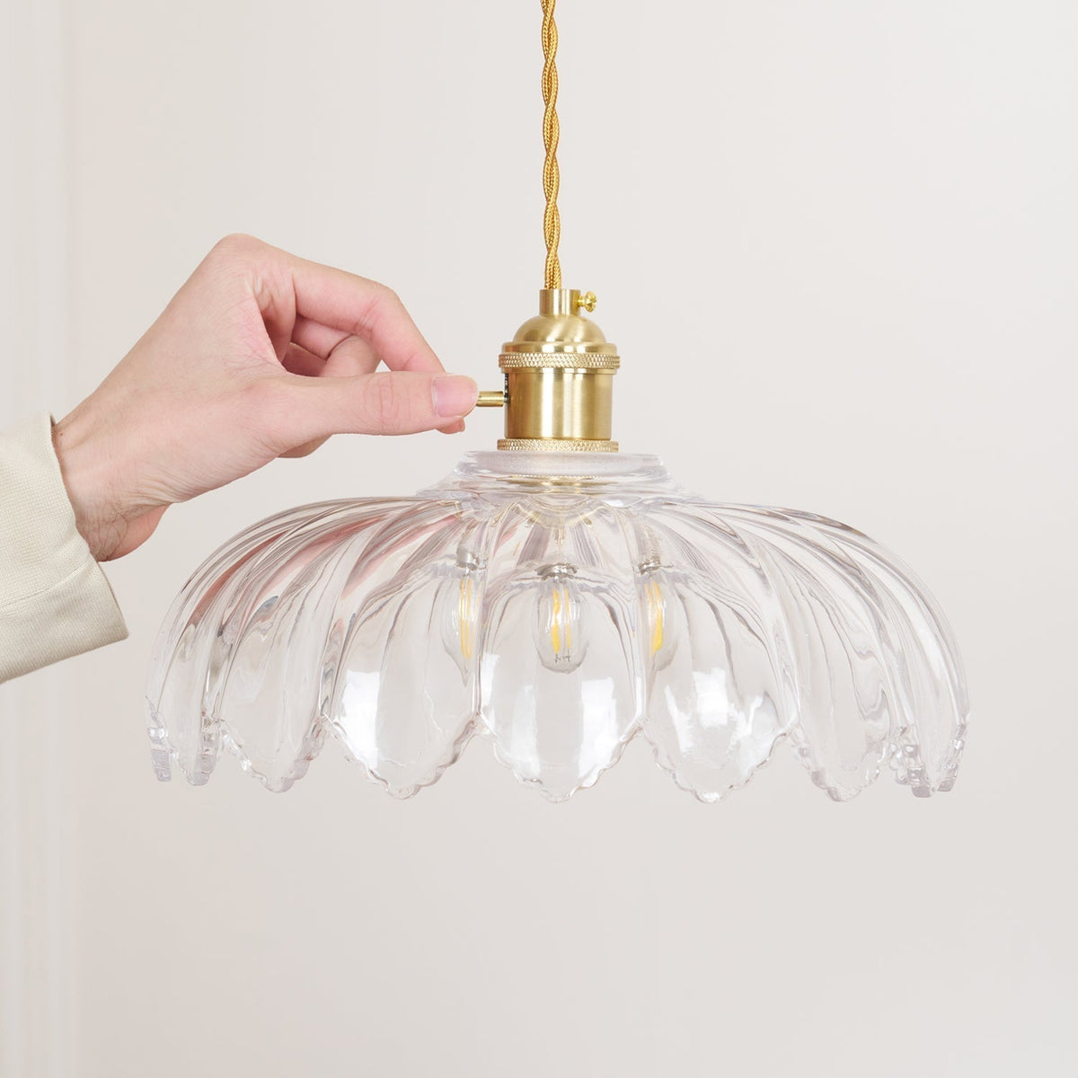 Limea Green Glass Flower Pendant Light