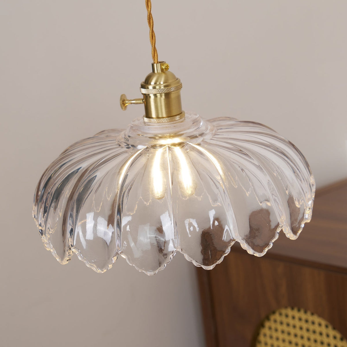 Limea Green Glass Flower Pendant Light