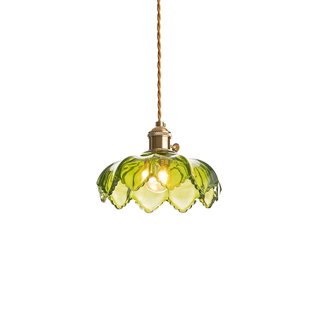 Limea Green Glass Flower Pendant Light