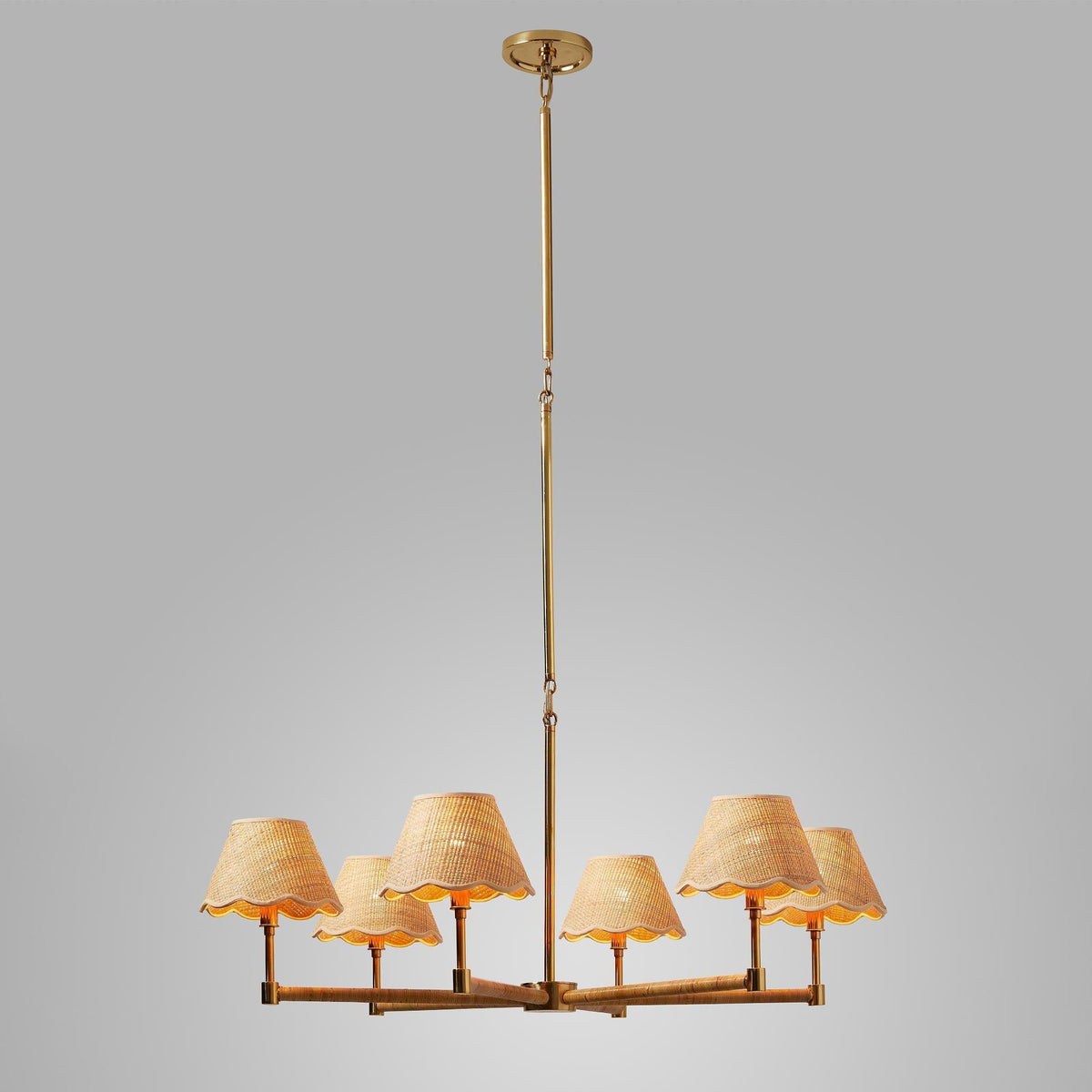 Larkspur Modern Brass Chandelier