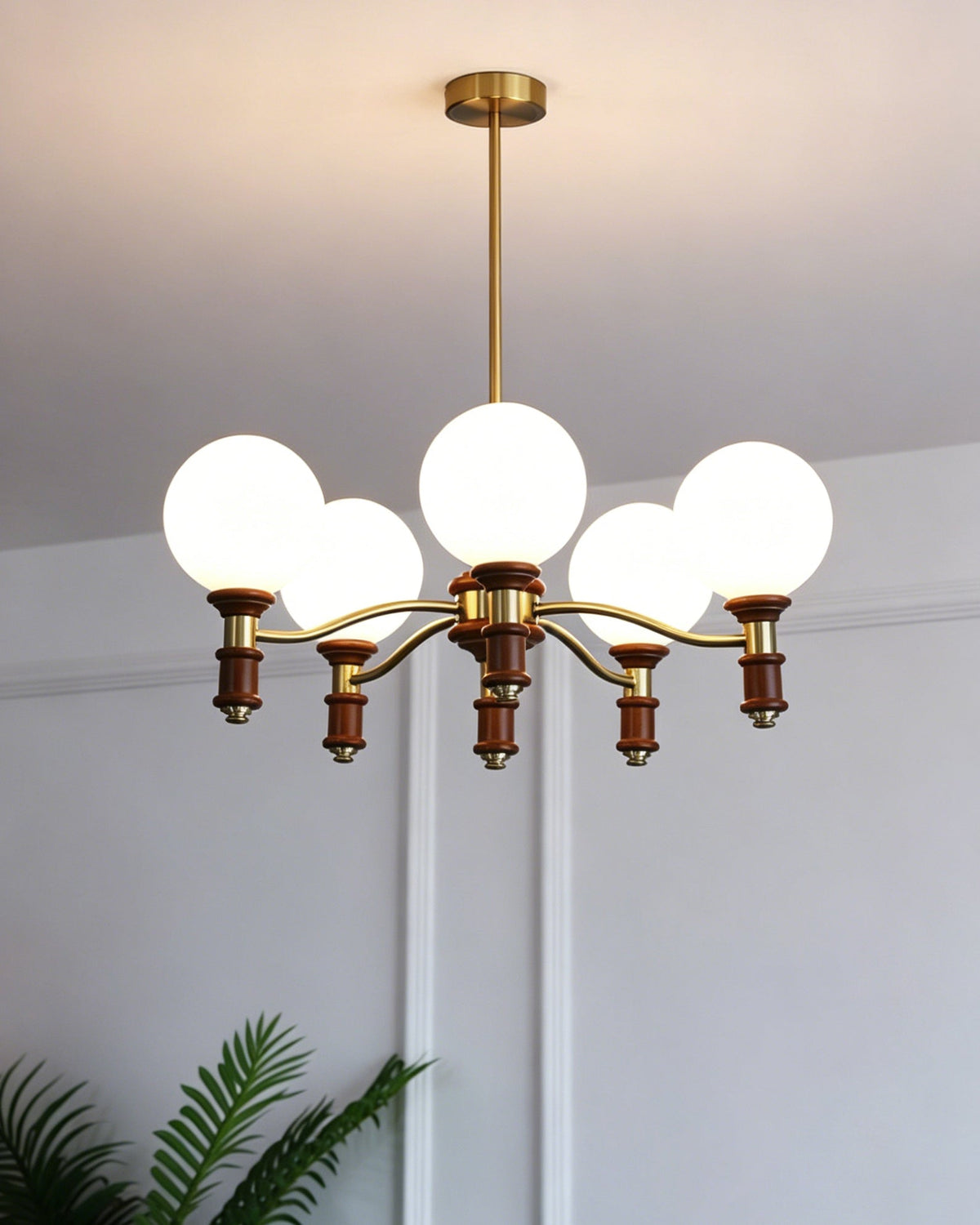 Laurelhurst Walnut Globe Chandelier