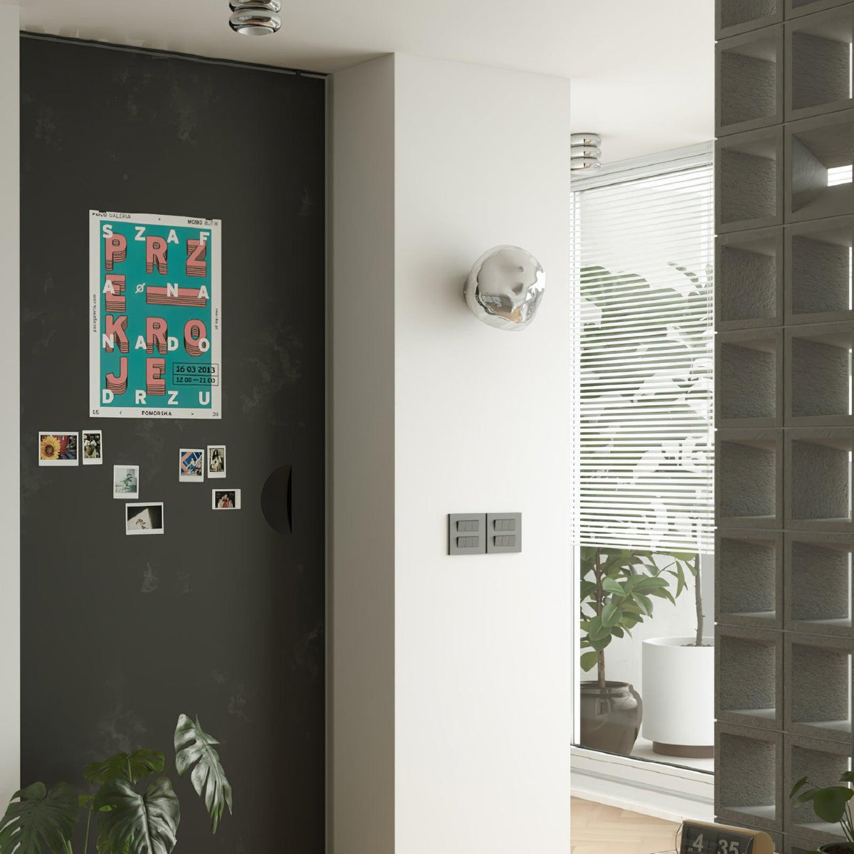 Leni Amber Glass Wall Lamp