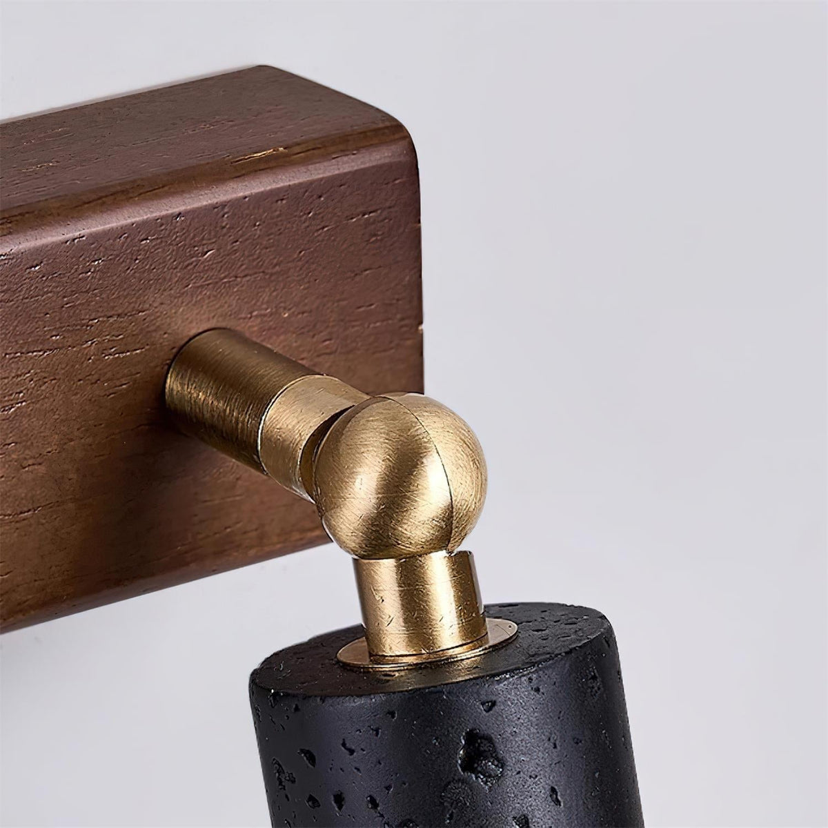 Dravyn Wall Lamp Black Travertine Spotlight