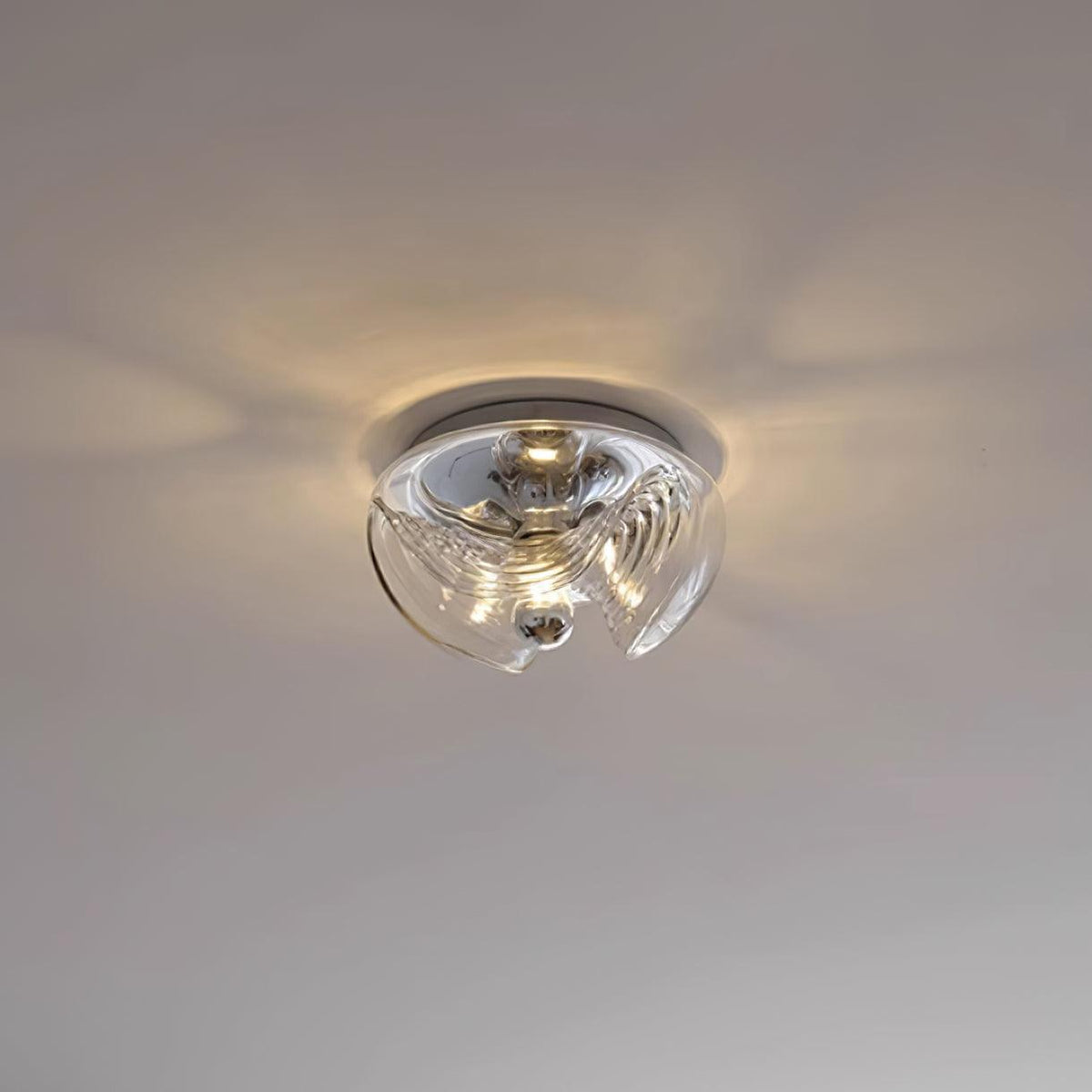 Wall Lamp Swirl Texture Clear Amber Smoke Gray Modern Accent