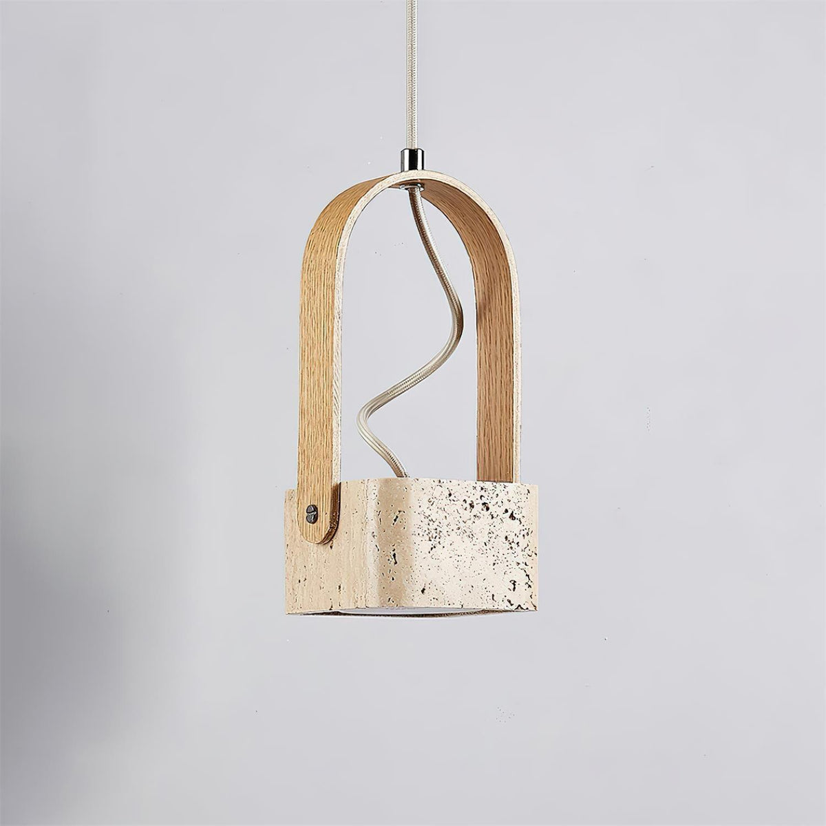 Cesta Pendant Light Square Yellow Travertine