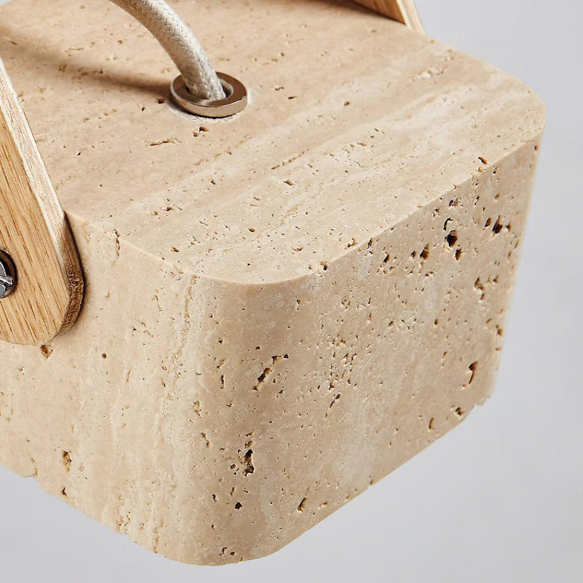 Cesta Pendant Light Square Yellow Travertine