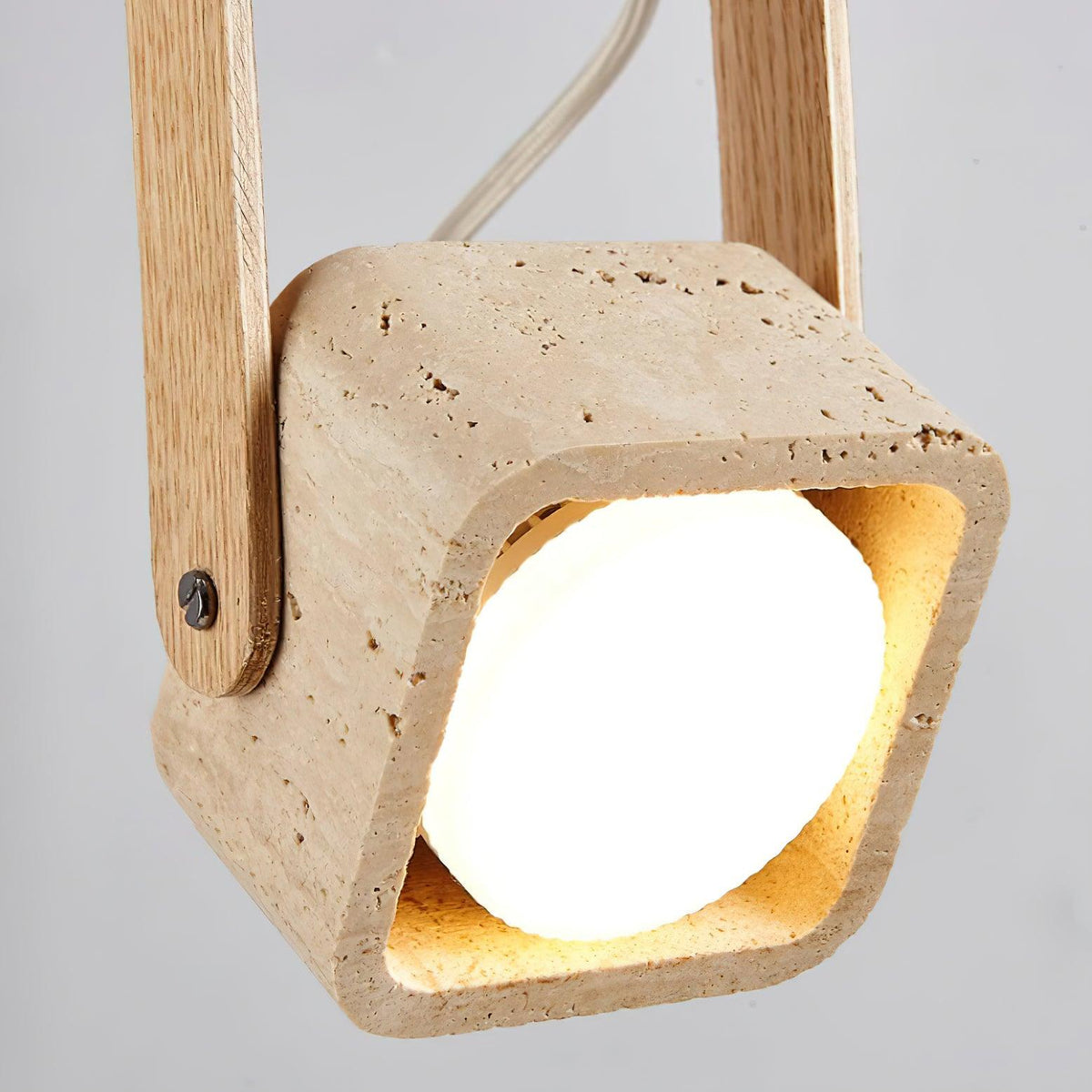 Cesta Pendant Light Square Yellow Travertine
