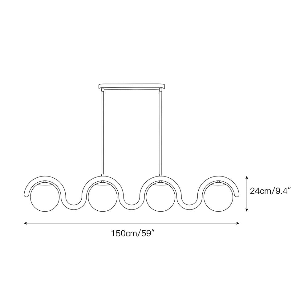 Elowis Linear Ball Pendant Lamp