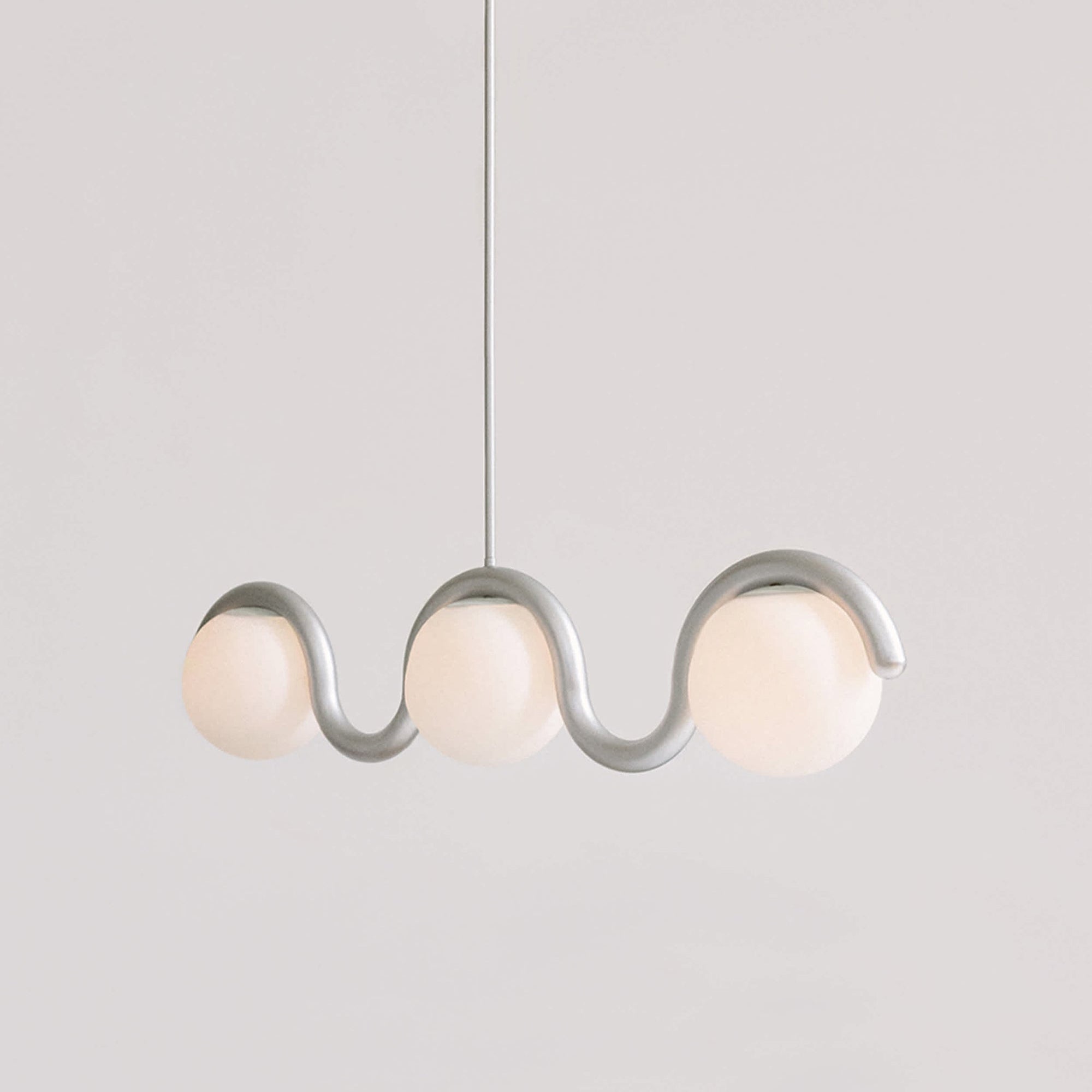Uveta Linear Chandelier Red&Silver