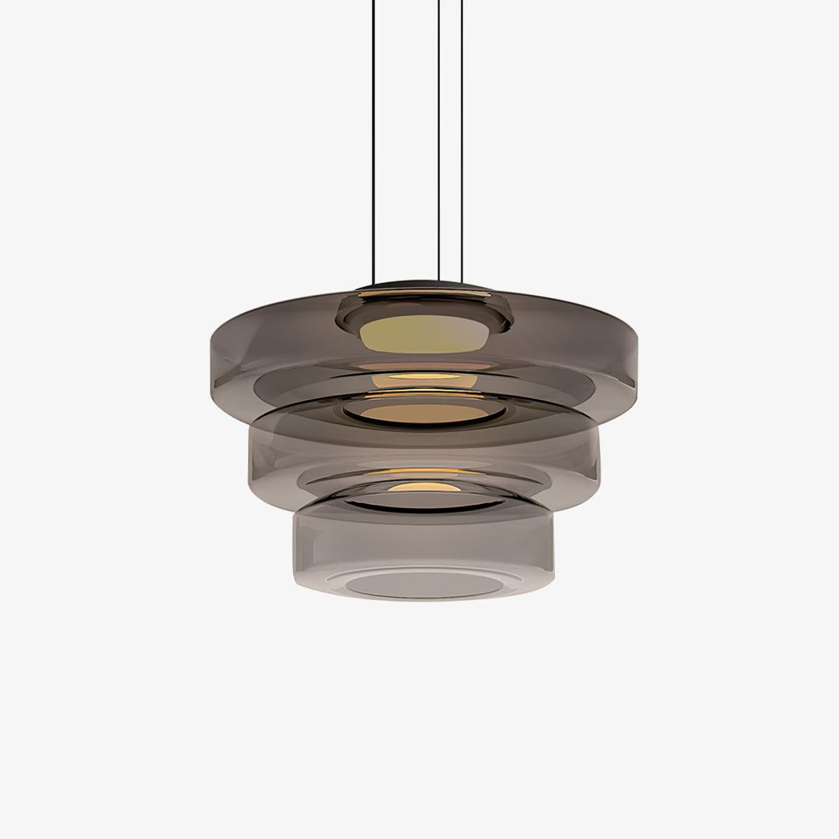 Lioralaine Pendant Lamp Glass Circles Multi-Level