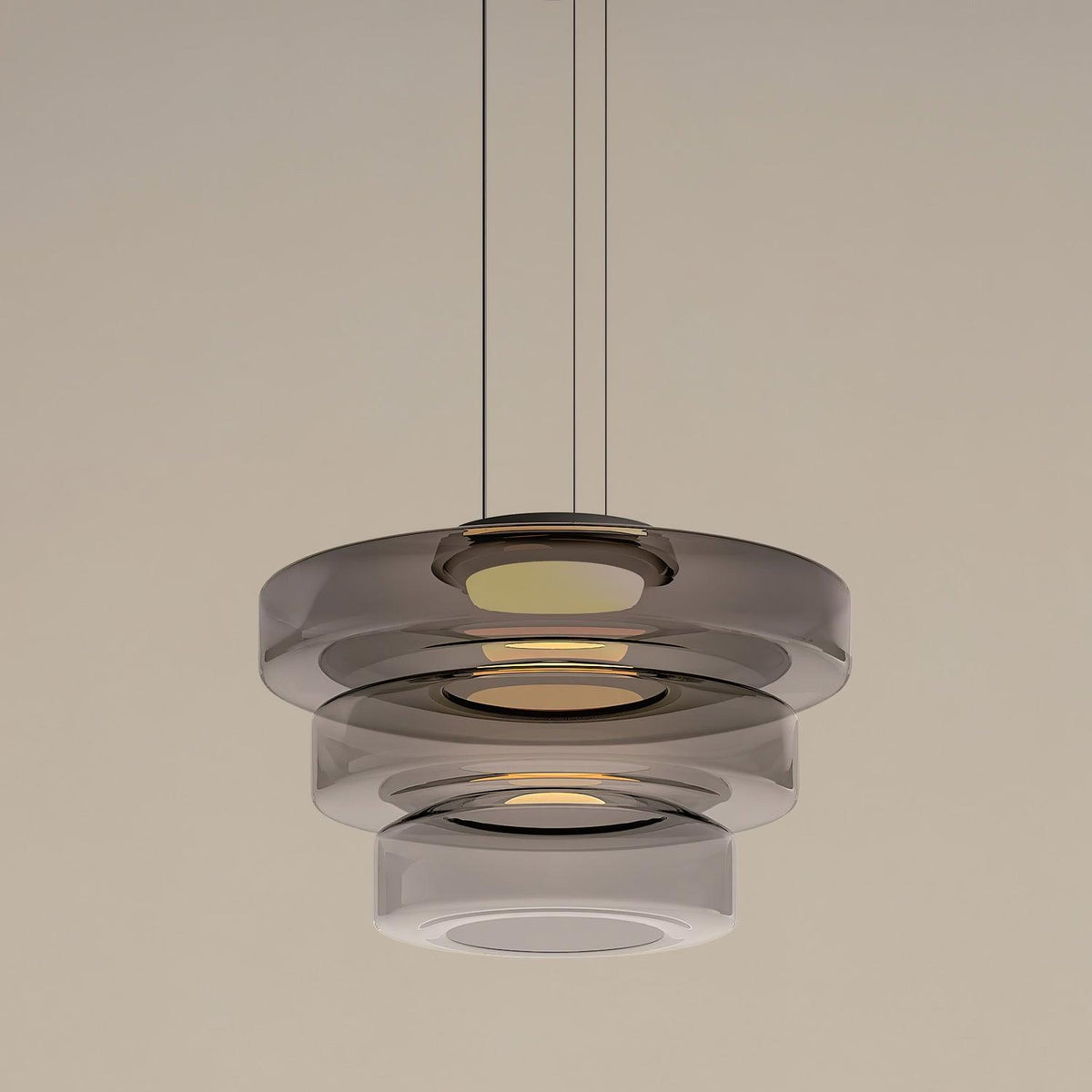 Lioralaine Pendant Lamp Glass Circles Multi-Level