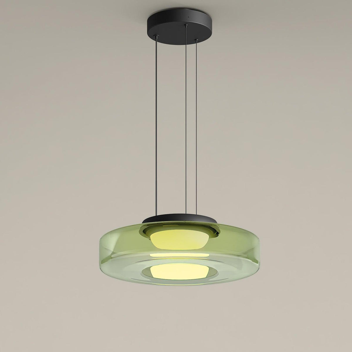 Lioralaine Pendant Lamp Glass Circles Multi-Level