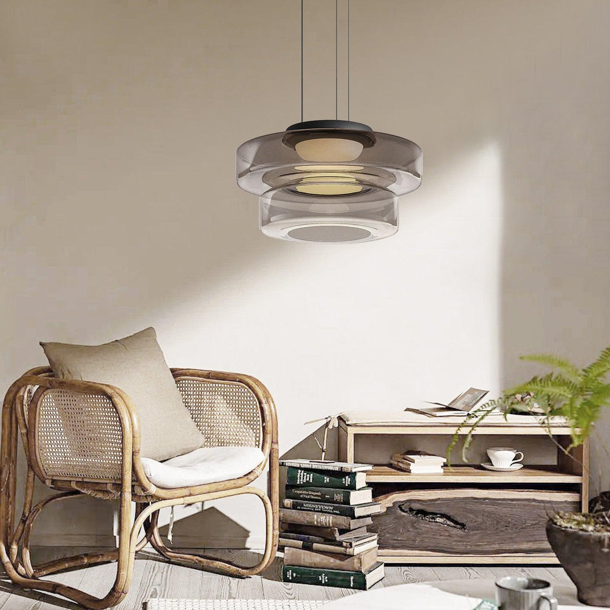 Lioralaine Pendant Lamp Glass Circles Multi-Level