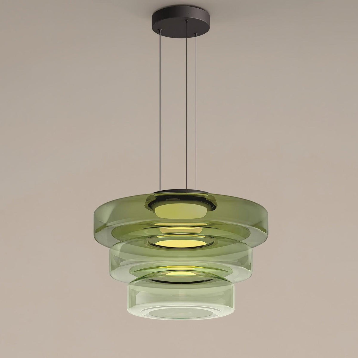 Lioralaine Pendant Lamp Glass Circles Multi-Level