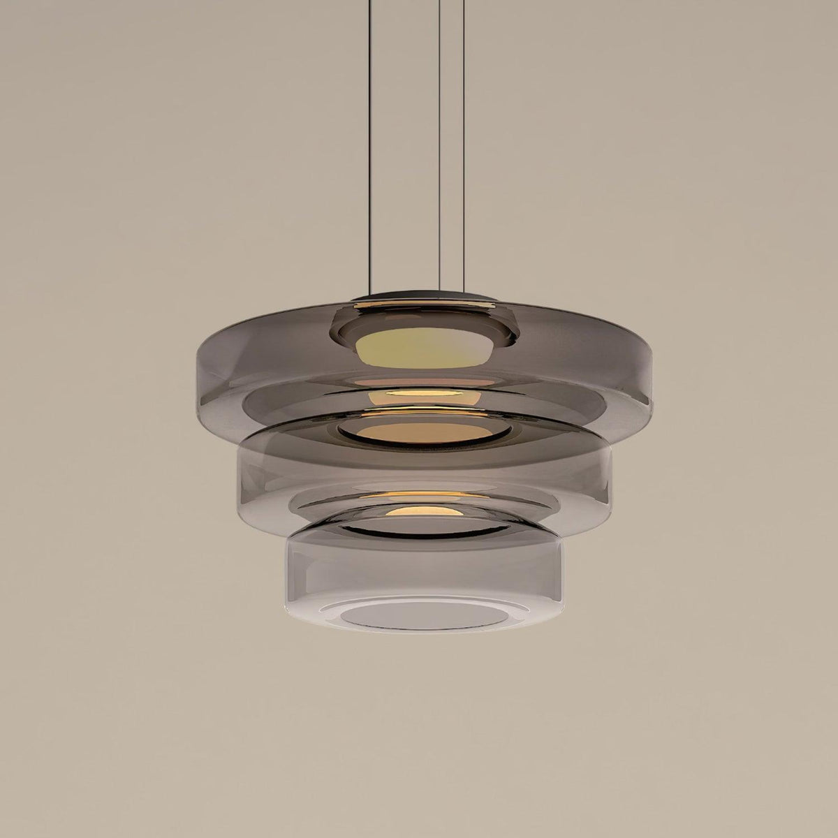 Lioralaine Pendant Lamp Glass Circles Multi-Level