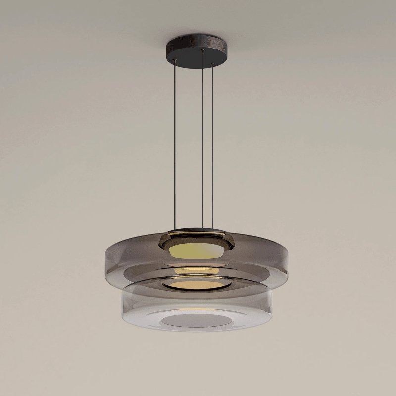 Lioralaine Pendant Lamp Glass Circles Multi-Level