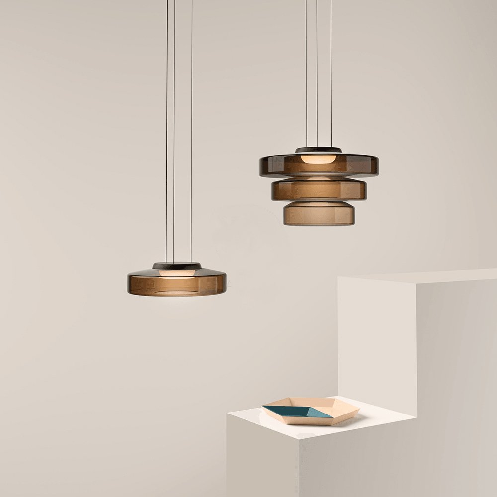 Lioralaine Pendant Lamp Glass Circles Multi-Level