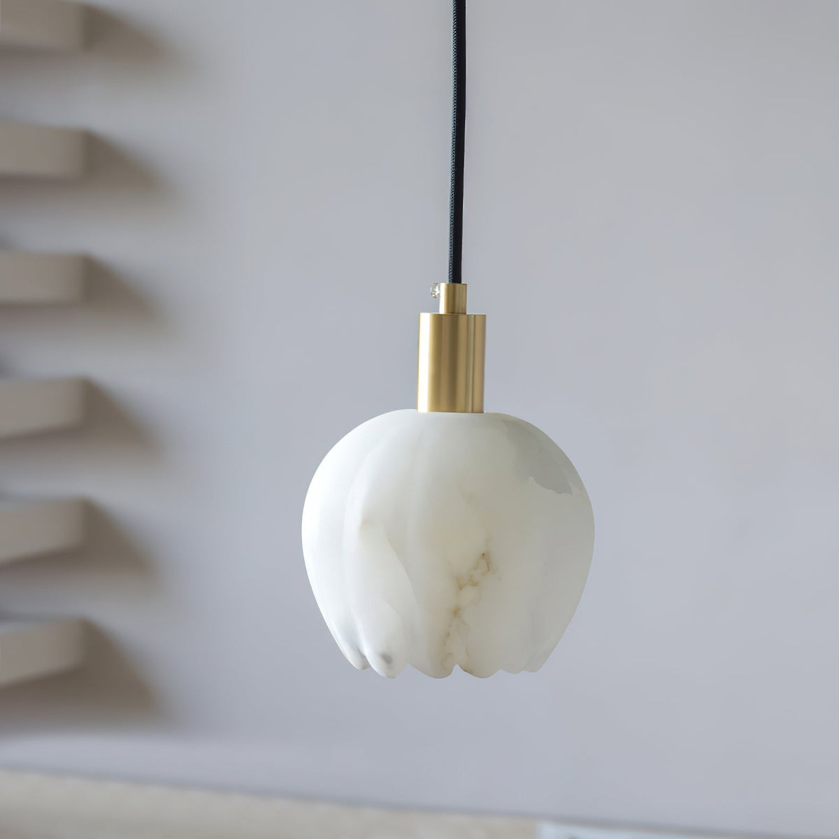 Topisor Pendant Light Flower-shaped Alabaster