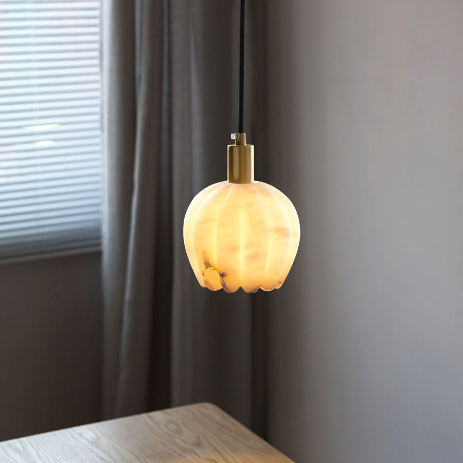 Topisor Pendant Light Flower-shaped Alabaster