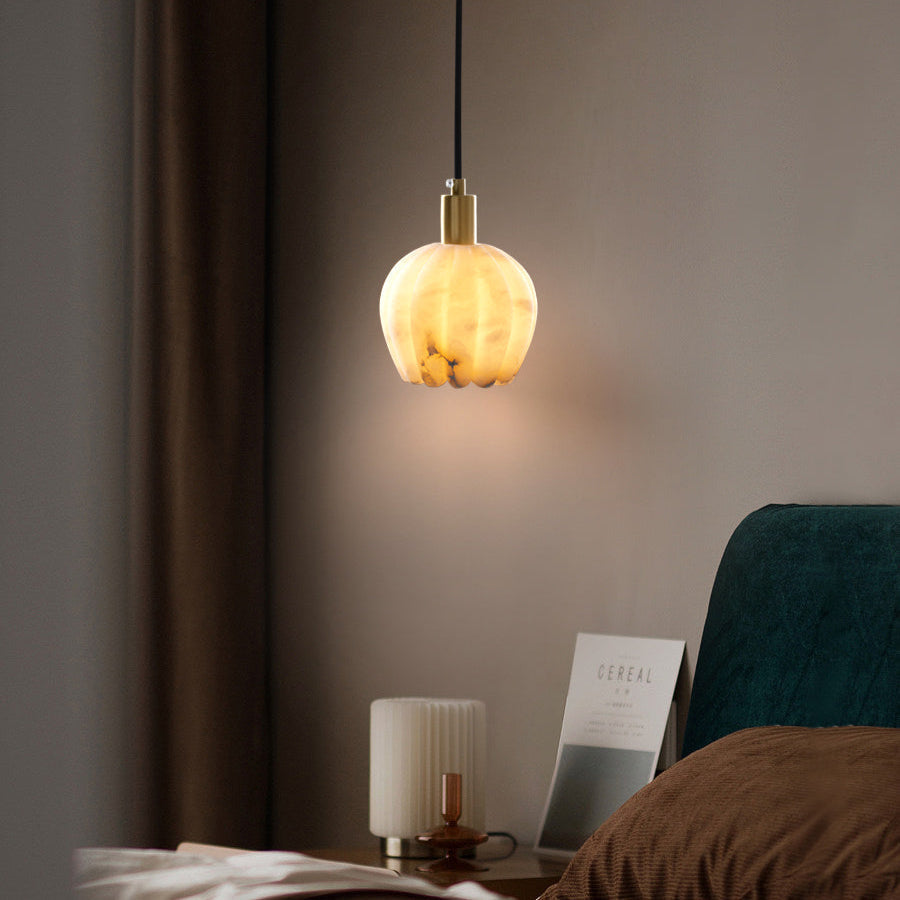 Topisor Pendant Light Flower-shaped Alabaster