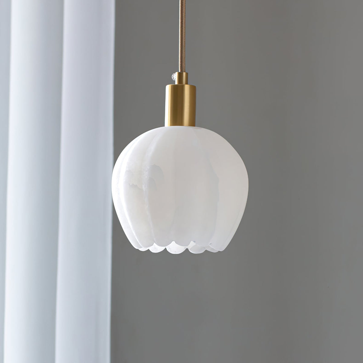 Topisor Pendant Light Flower-shaped Alabaster