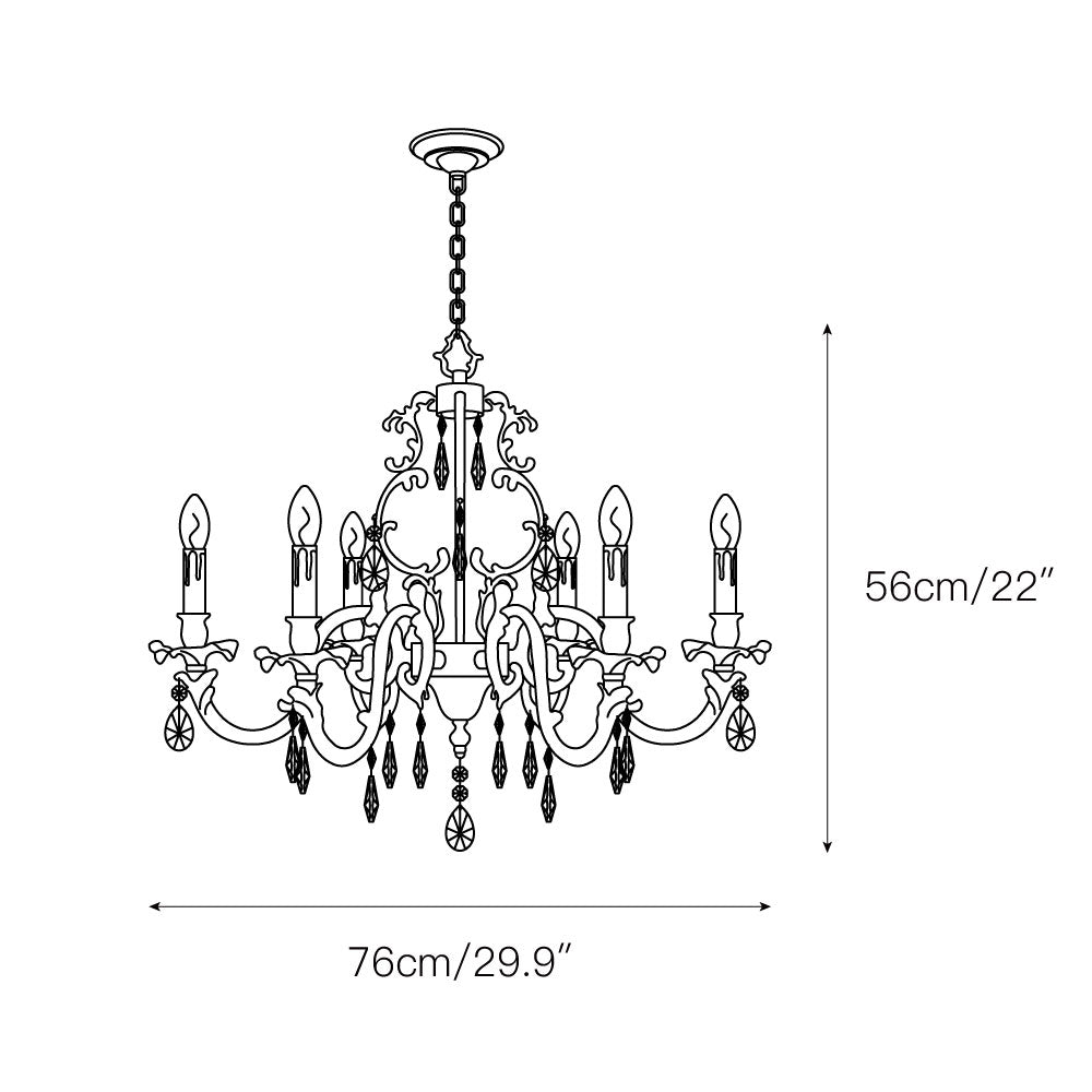 Foluves Chandeliers Luxurious Crystal