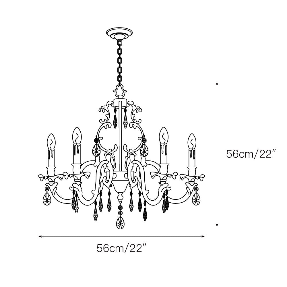 Foluves Chandeliers Luxurious Crystal