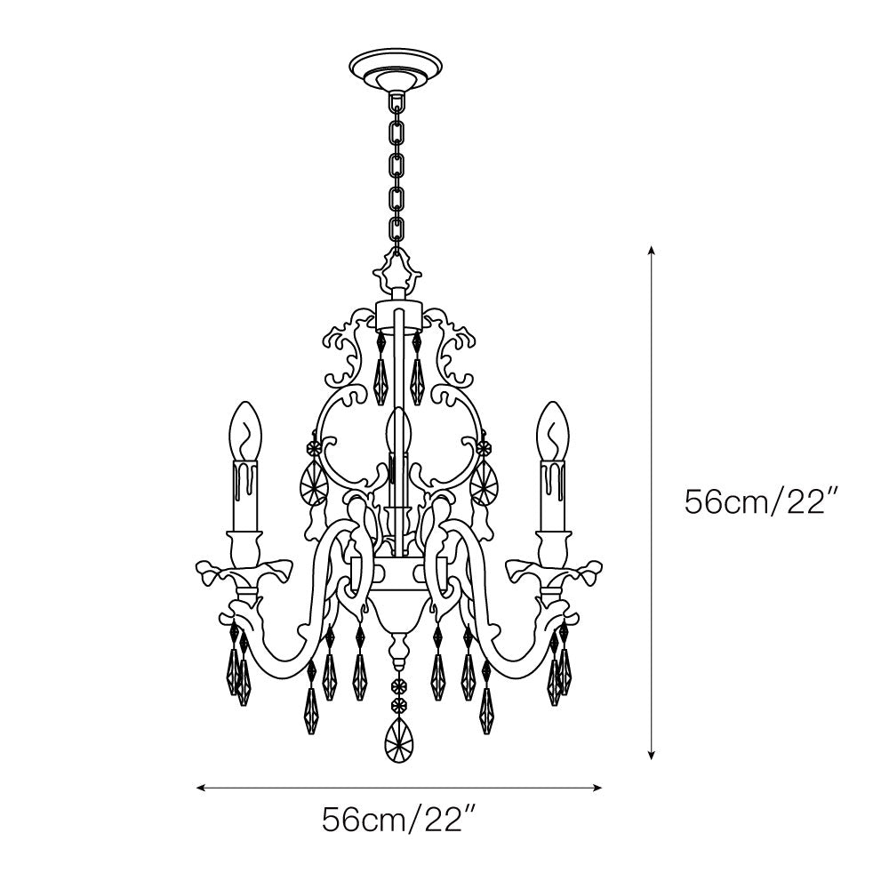 Foluves Chandeliers Luxurious Crystal