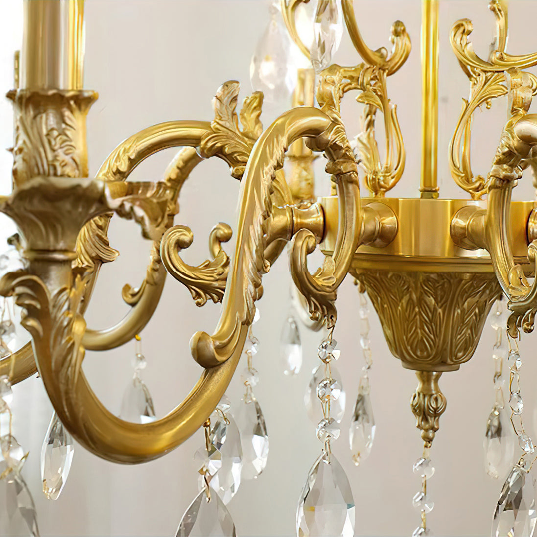 Foluves Chandeliers Luxurious Crystal