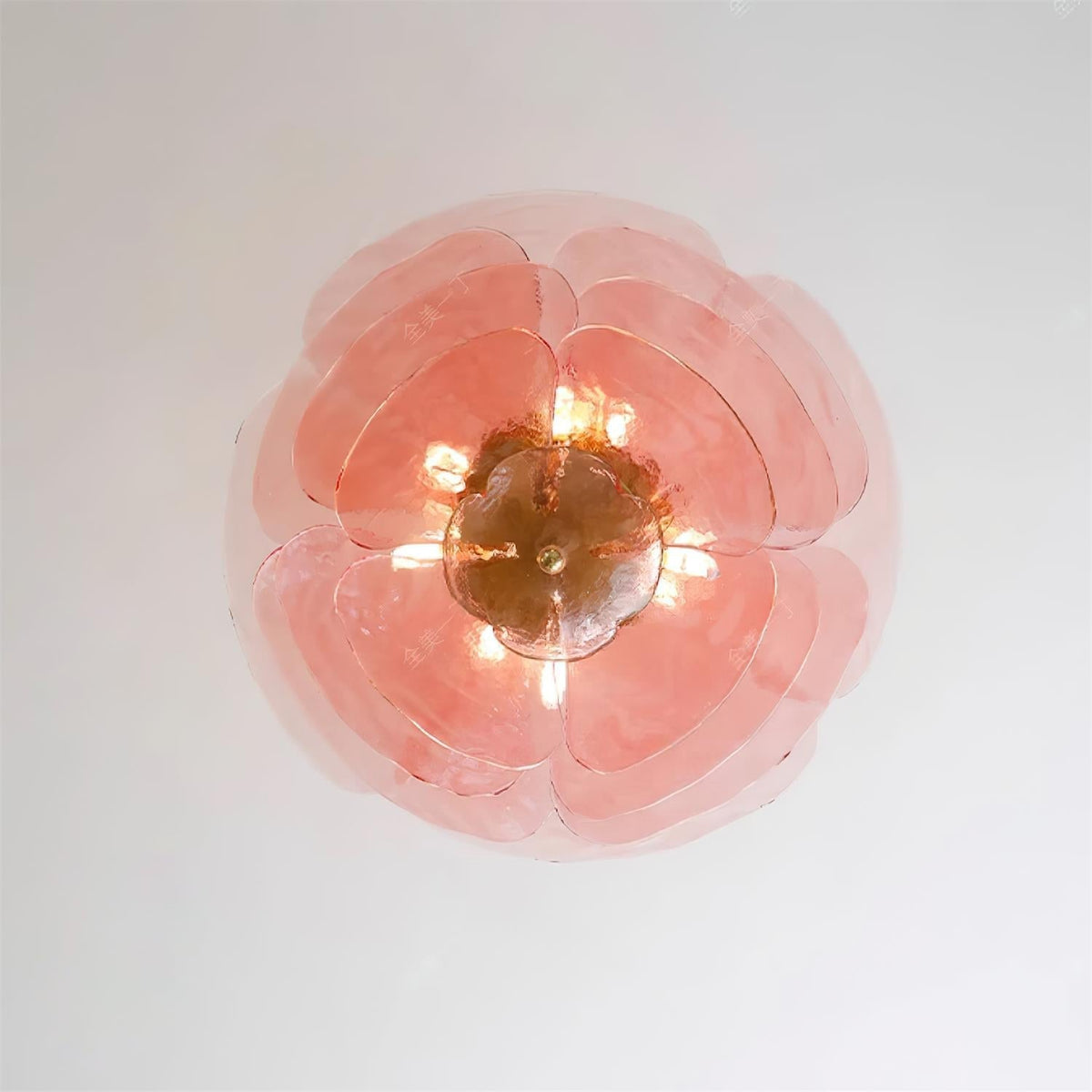 Resovon Chandelier Glass Contemporary Leaf Layered