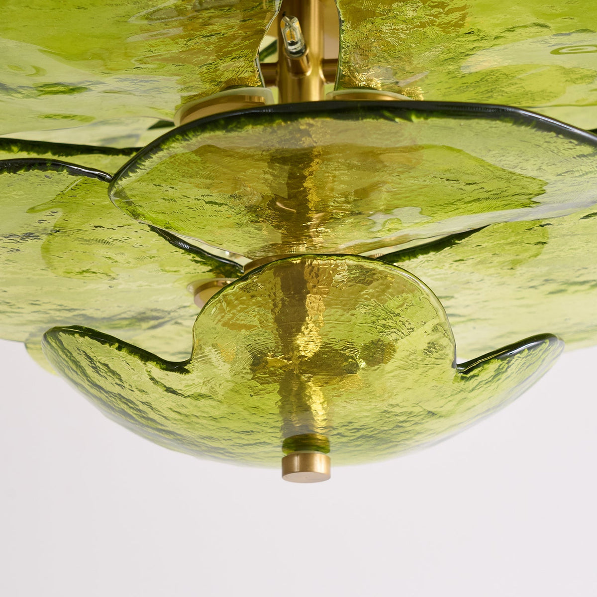 Resovon Chandelier Glass Contemporary Leaf Layered
