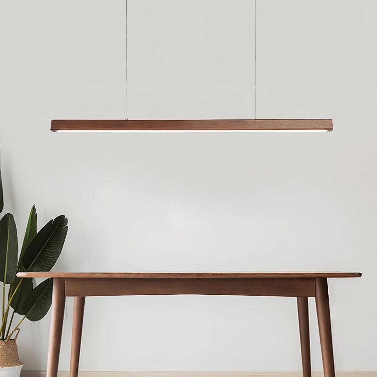 Rinalina Linear Minimalist Wood Pendant Light