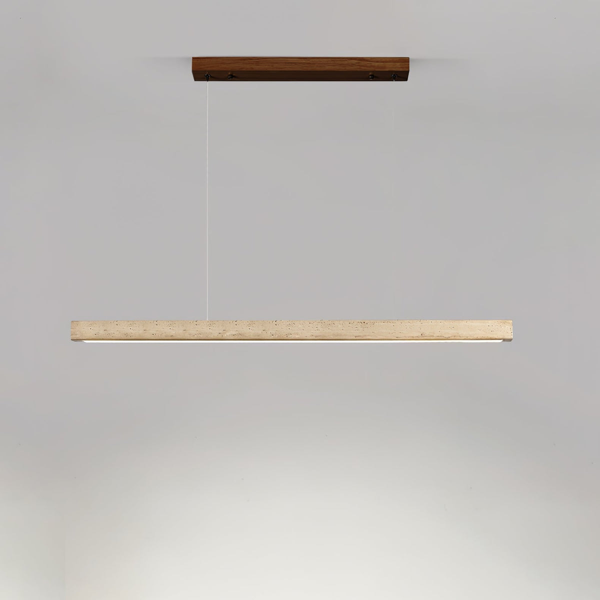 Lyven Minimalist Travertine Linear Pendant Light