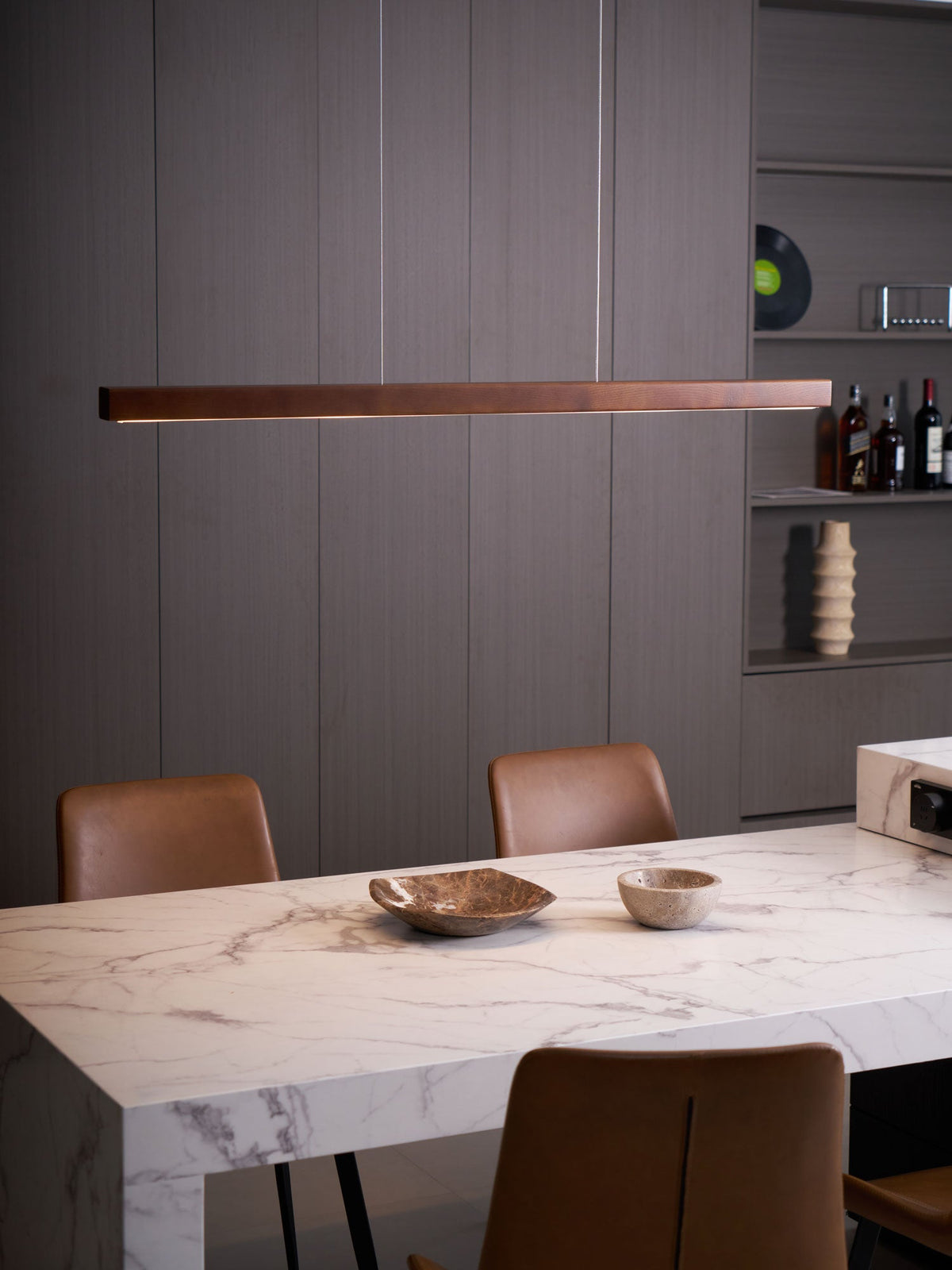 Calderwood Linear Wooden Pendant Light