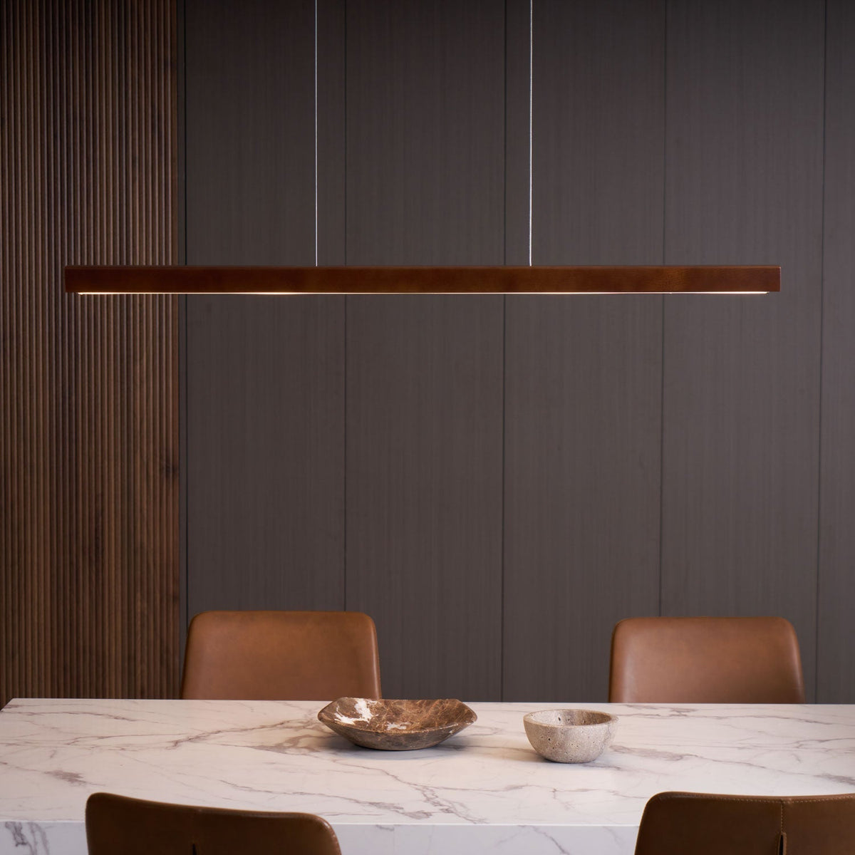 Aro Linear Wooden Pendant Light