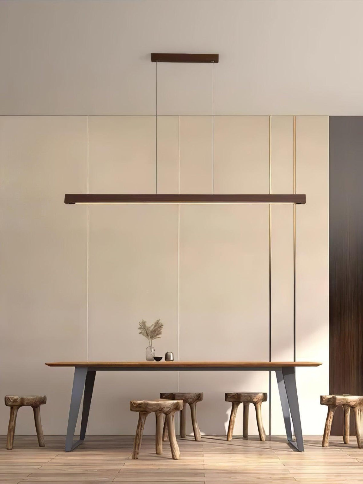 Aro Linear Wooden Pendant Light