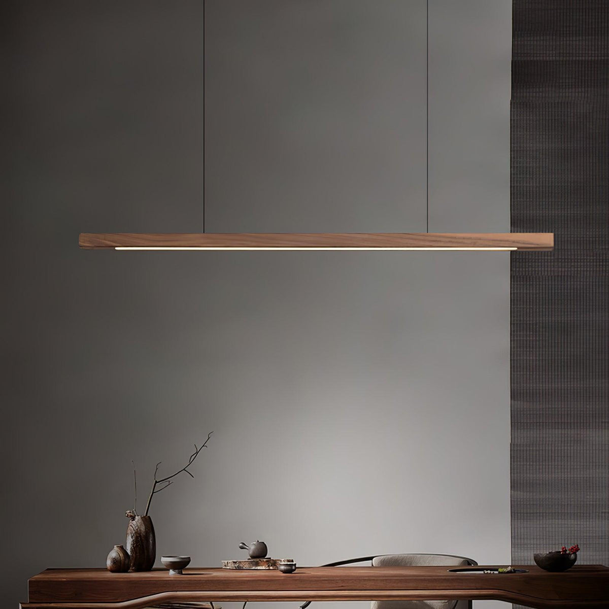 Aro Linear Wooden Pendant Light