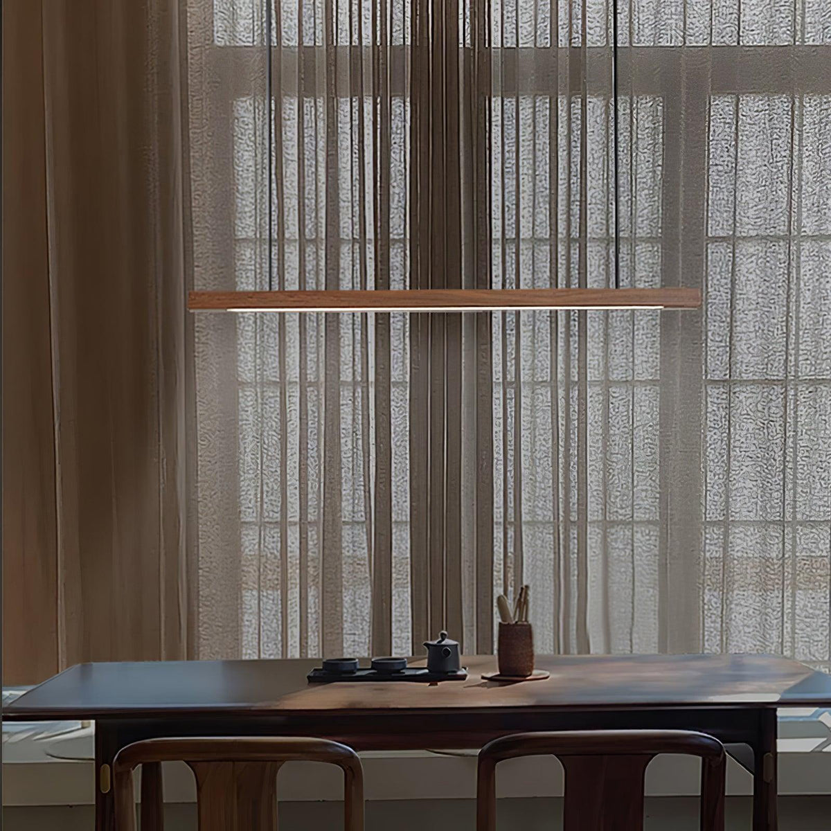 Calderwood Linear Wooden Pendant Light