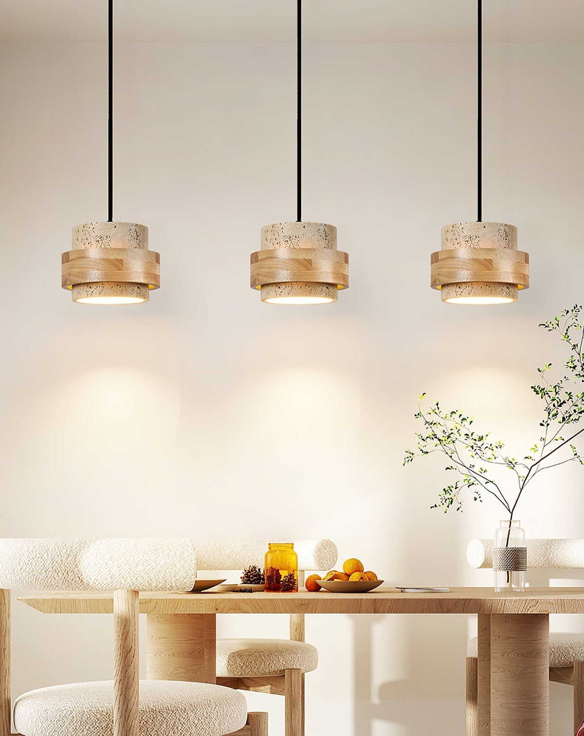 Reribut Pendant Light Travertine