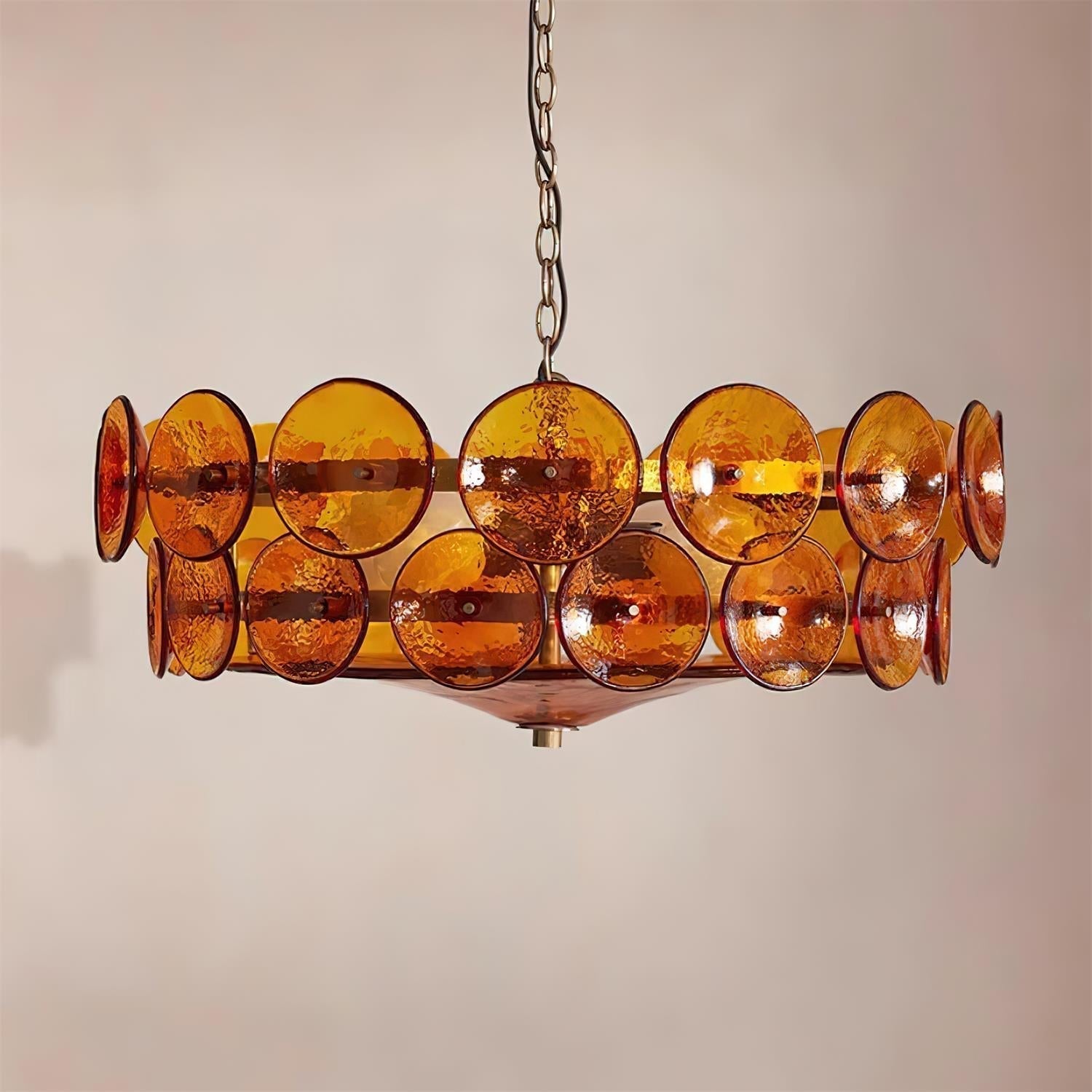 Ventilo Amber Glass Chandelier
