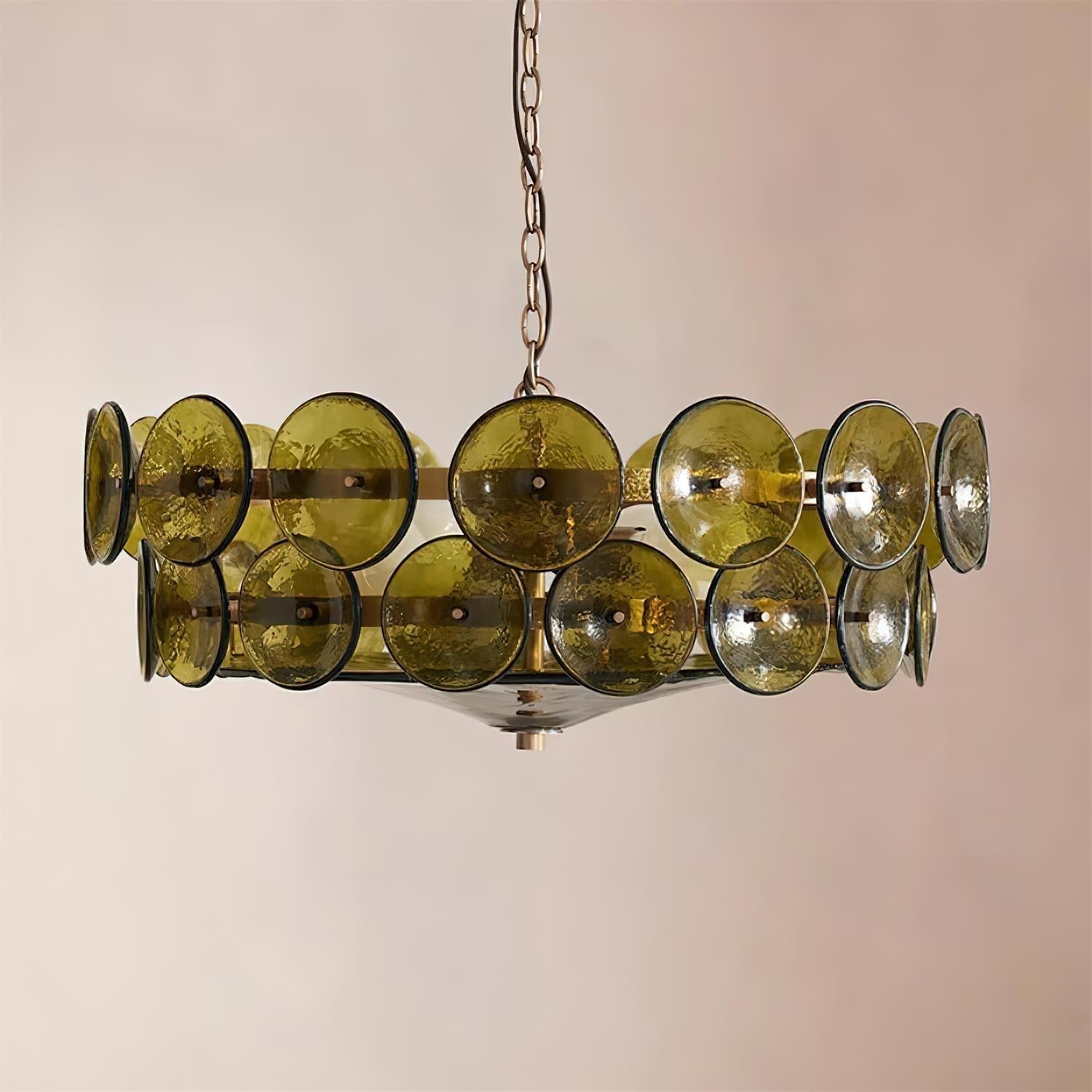 Ventilo Amber Glass Chandelier