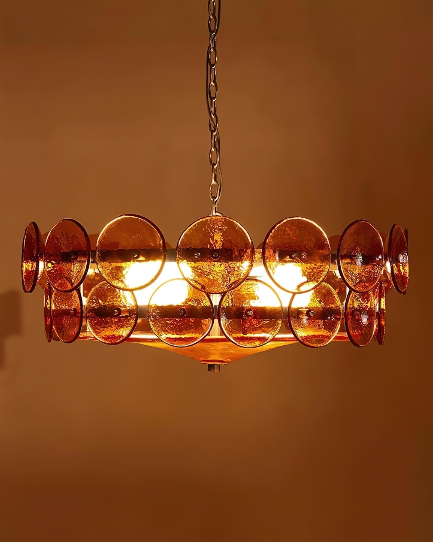 Ventilo Amber Glass Chandelier