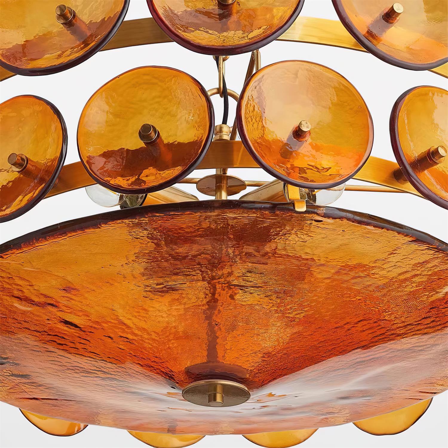 Ventilo Amber Glass Chandelier