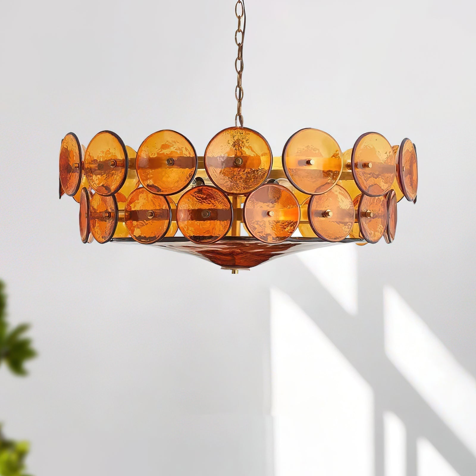 Ventilo Amber Glass Chandelier